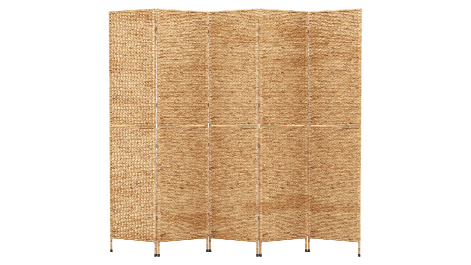 vidaXL 5-Panel Water Hyacinth 205 x 180cm Room Divider