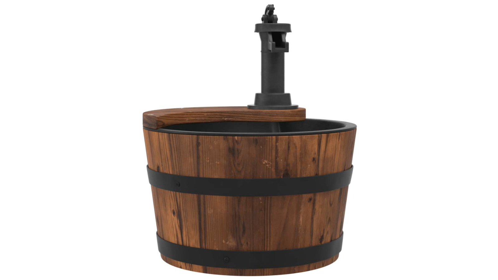 vidaXL Solid Wood Fir Water Fountain with Pump - 28 x 28 x 34.5cm
