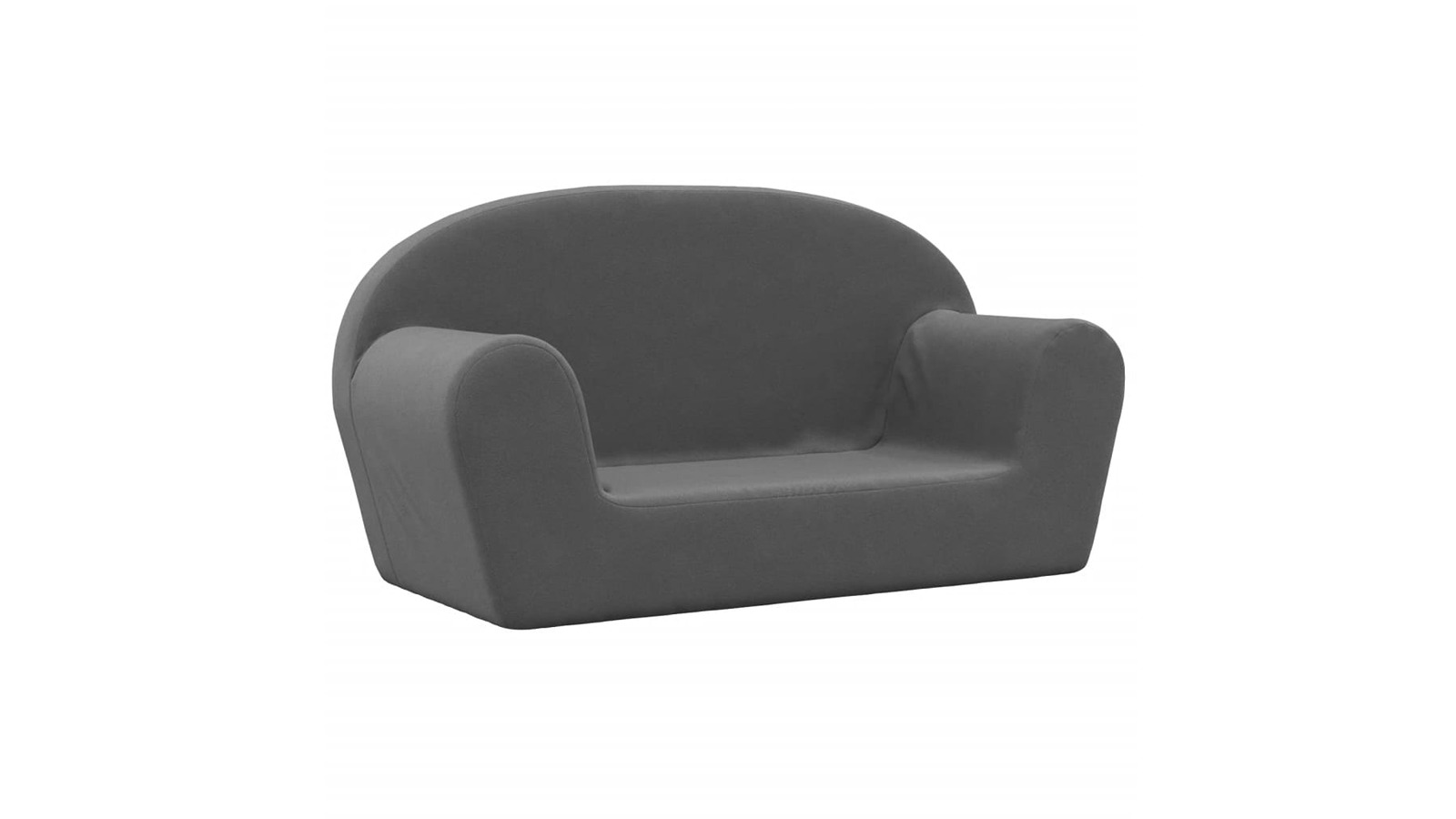 vidaXL 2-Seater Anthracite Kids Soft Plush Sofa