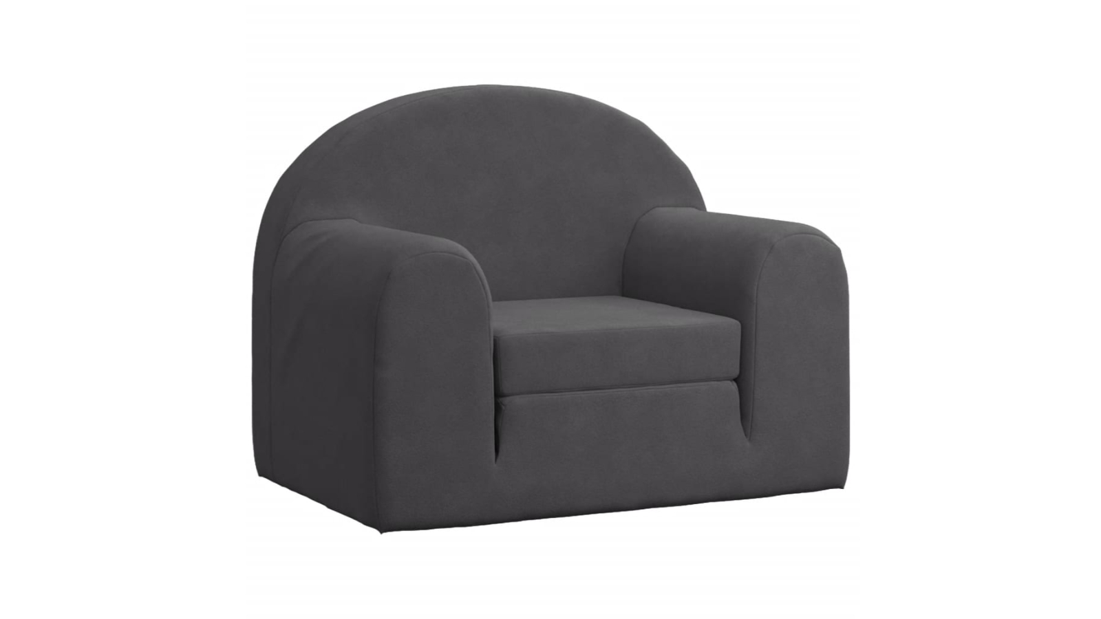vidaXL Anthracite Kids Soft Plush Sofa Bed