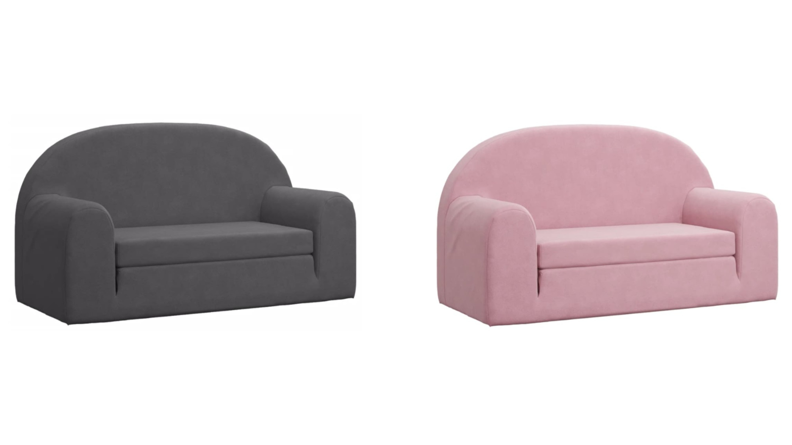 vidaXL 2-Seater Soft Plush Kids Sofa Bed