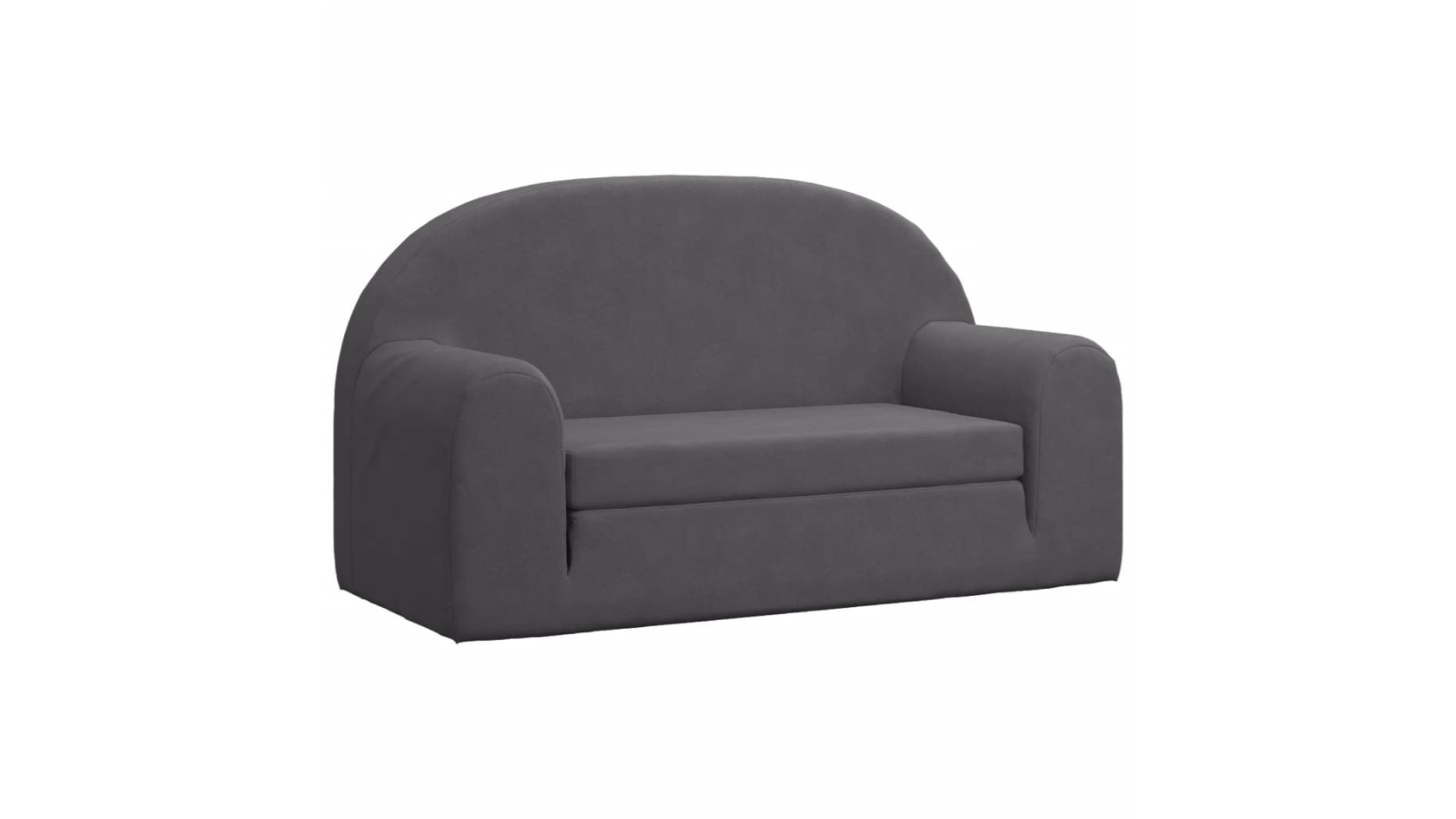 vidaXL 2-Seater Soft Plush Kids Sofa Bed - Anthracite