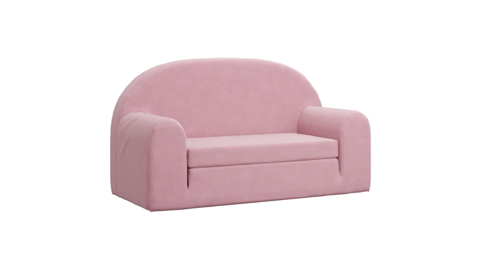 vidaXL 2-Seater Soft Plush Kids Sofa Bed - Pink