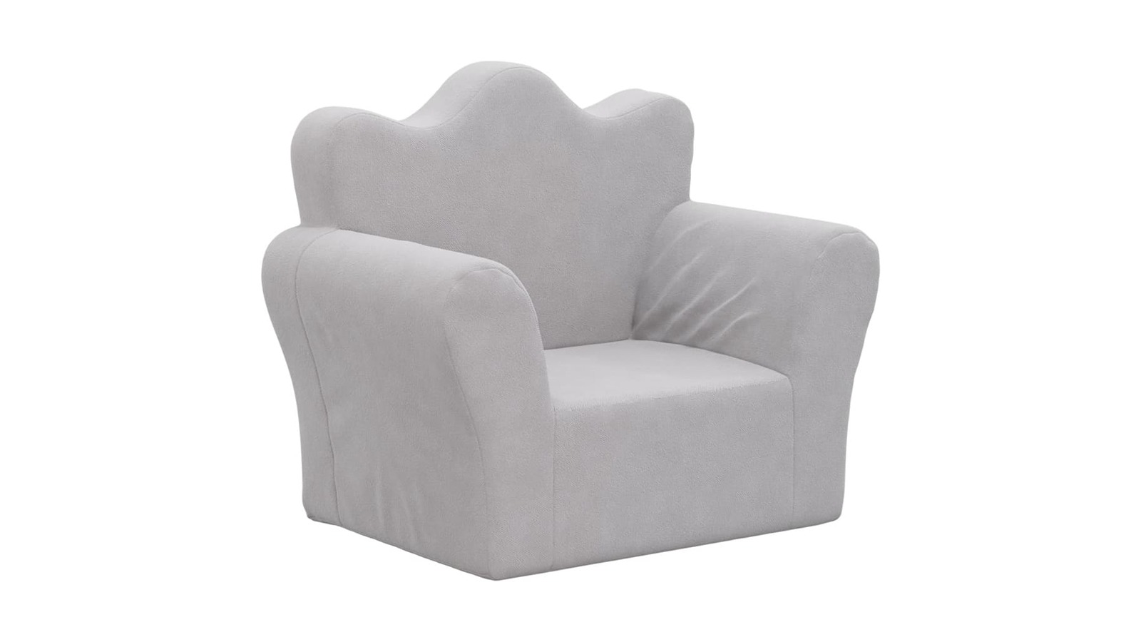 vidaXL Kids Soft Plush Sofa - Light Grey