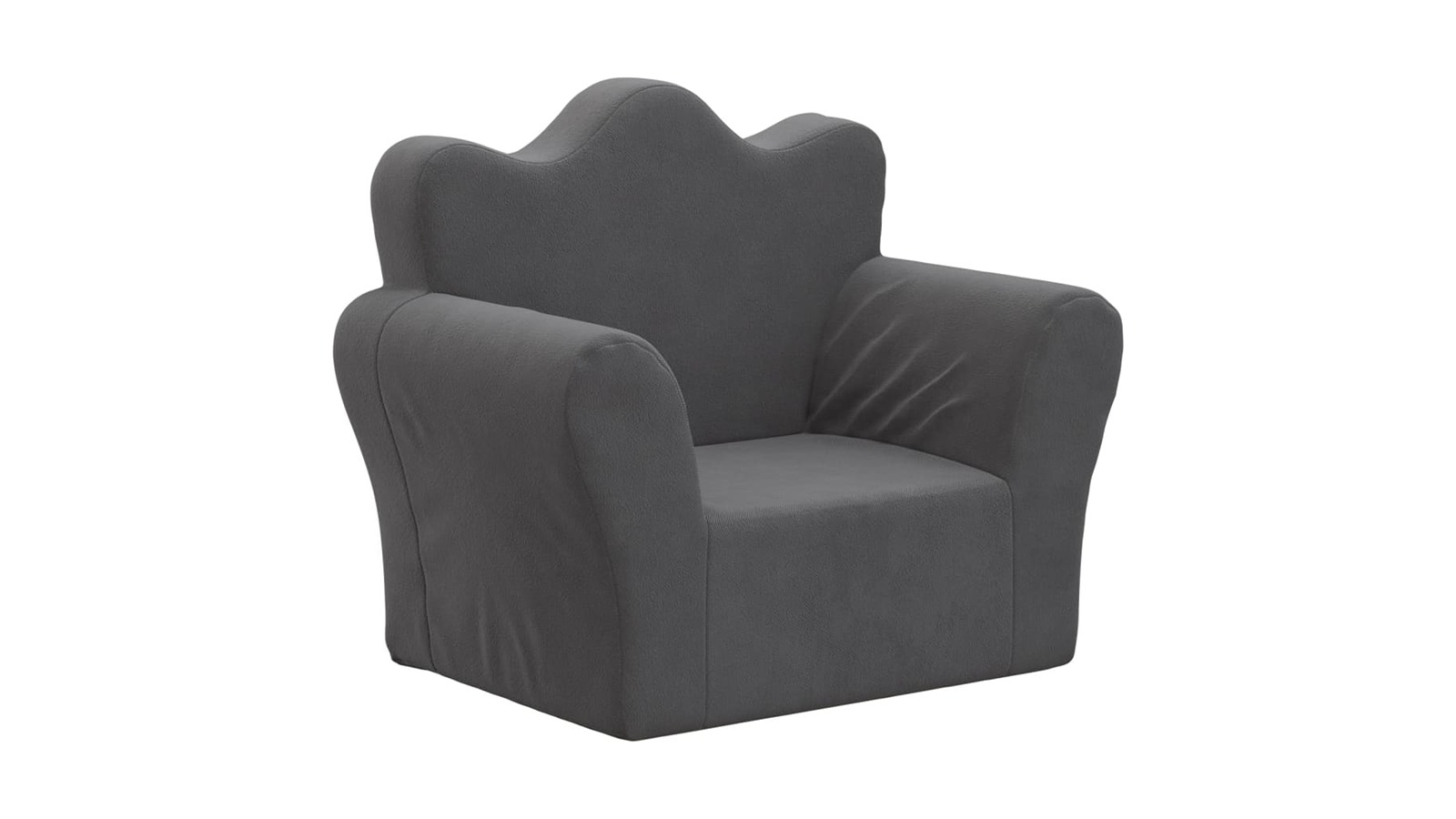 vidaXL Kids Soft Plush Sofa - Anthracite