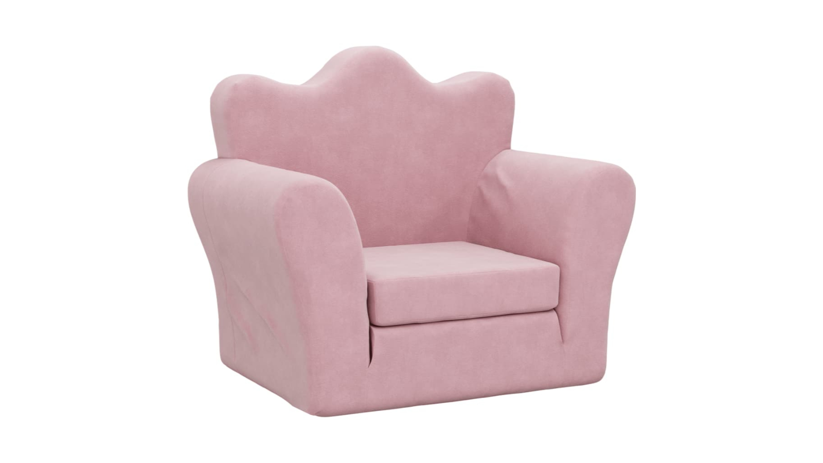 vidaXL Pink Soft Plush Kids Sofa Bed