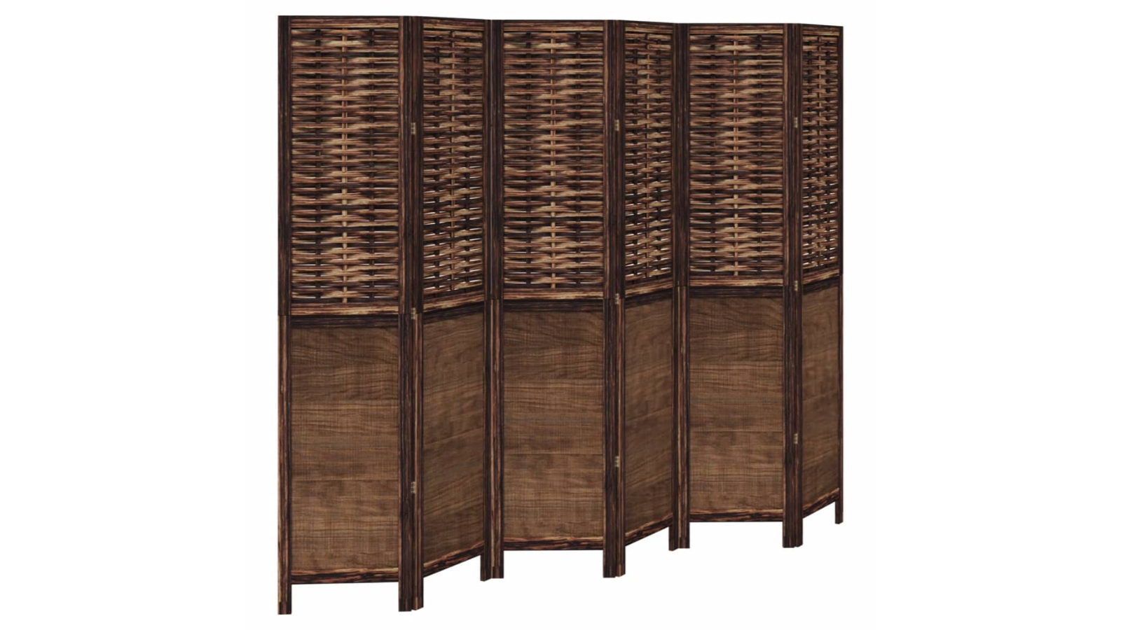 vidaXL 6-Panel Solid Wood Paulownia Folding Room Divider