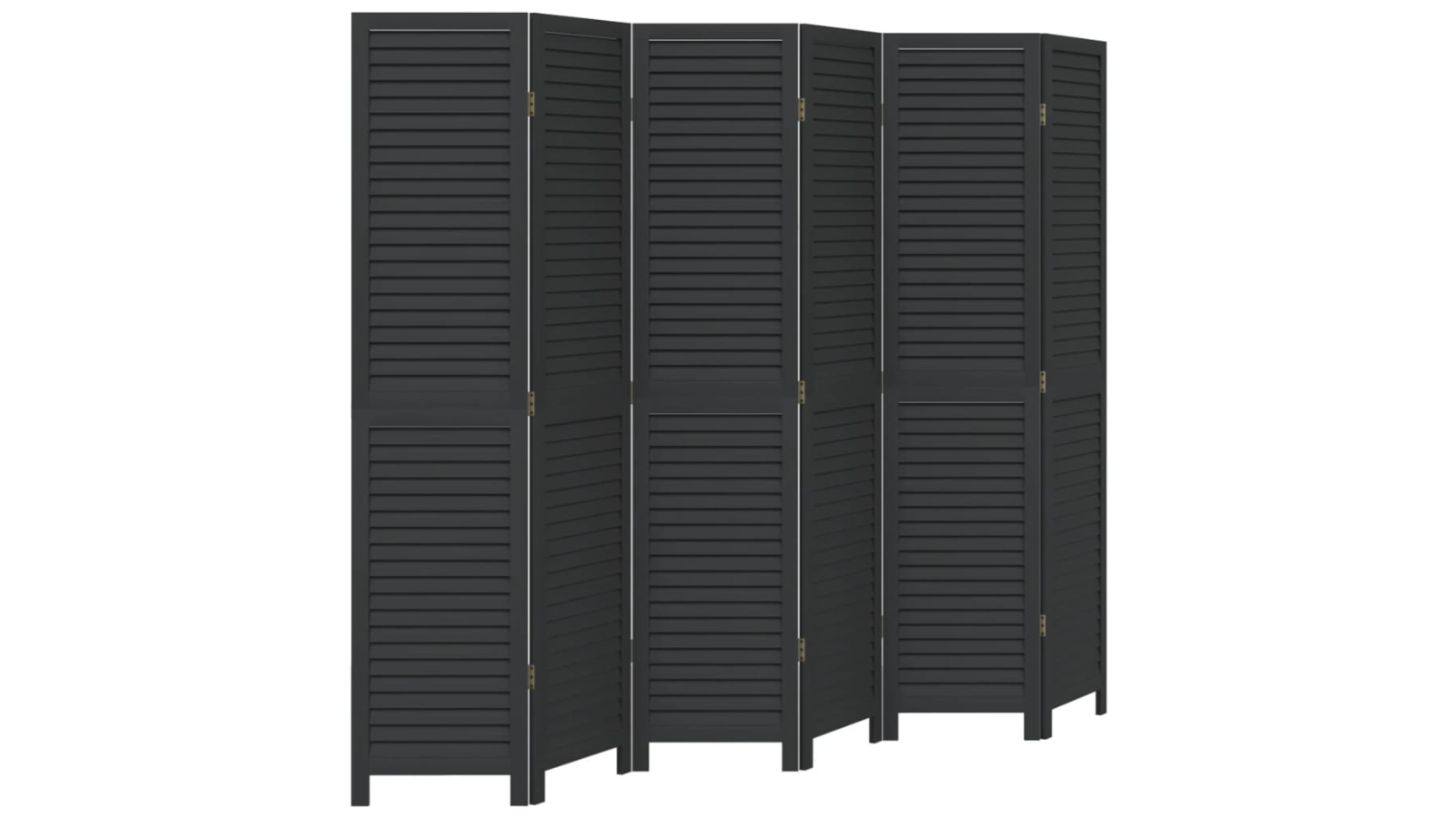 vidaXL 6-Panel Black Room Divider