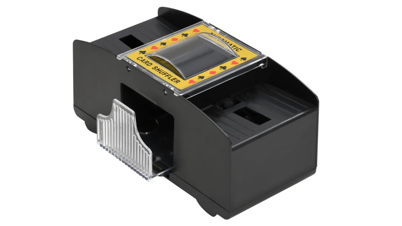 vidaXL Black 2 Deck Automatic Card Shuffler