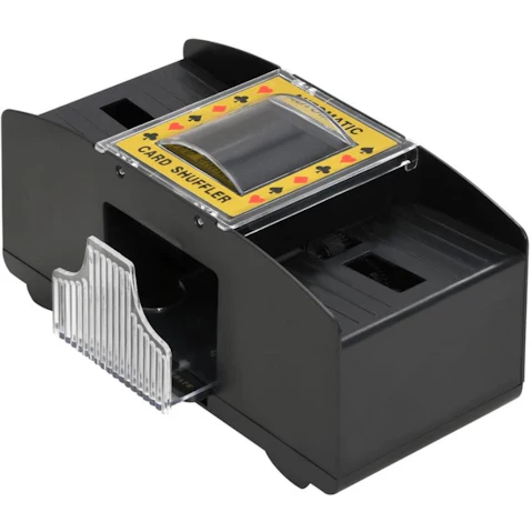 vidaXL Black 2 Deck Automatic Card Shuffler