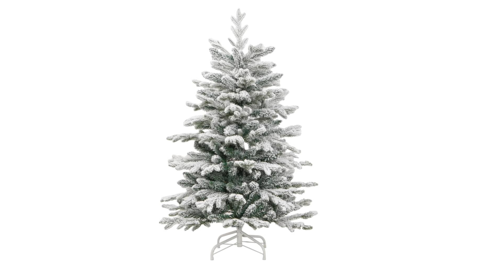 vidaXL Artificial PE Hinged Christmas Tree with Flocked Snow - 120cm
