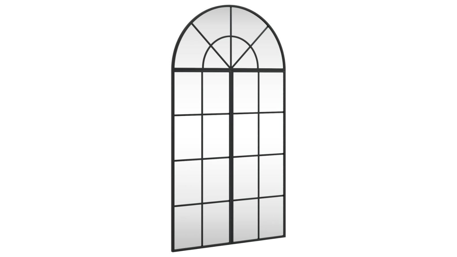 vidaXL Black Arch Iron 60 x 110cm Wall Mirror 