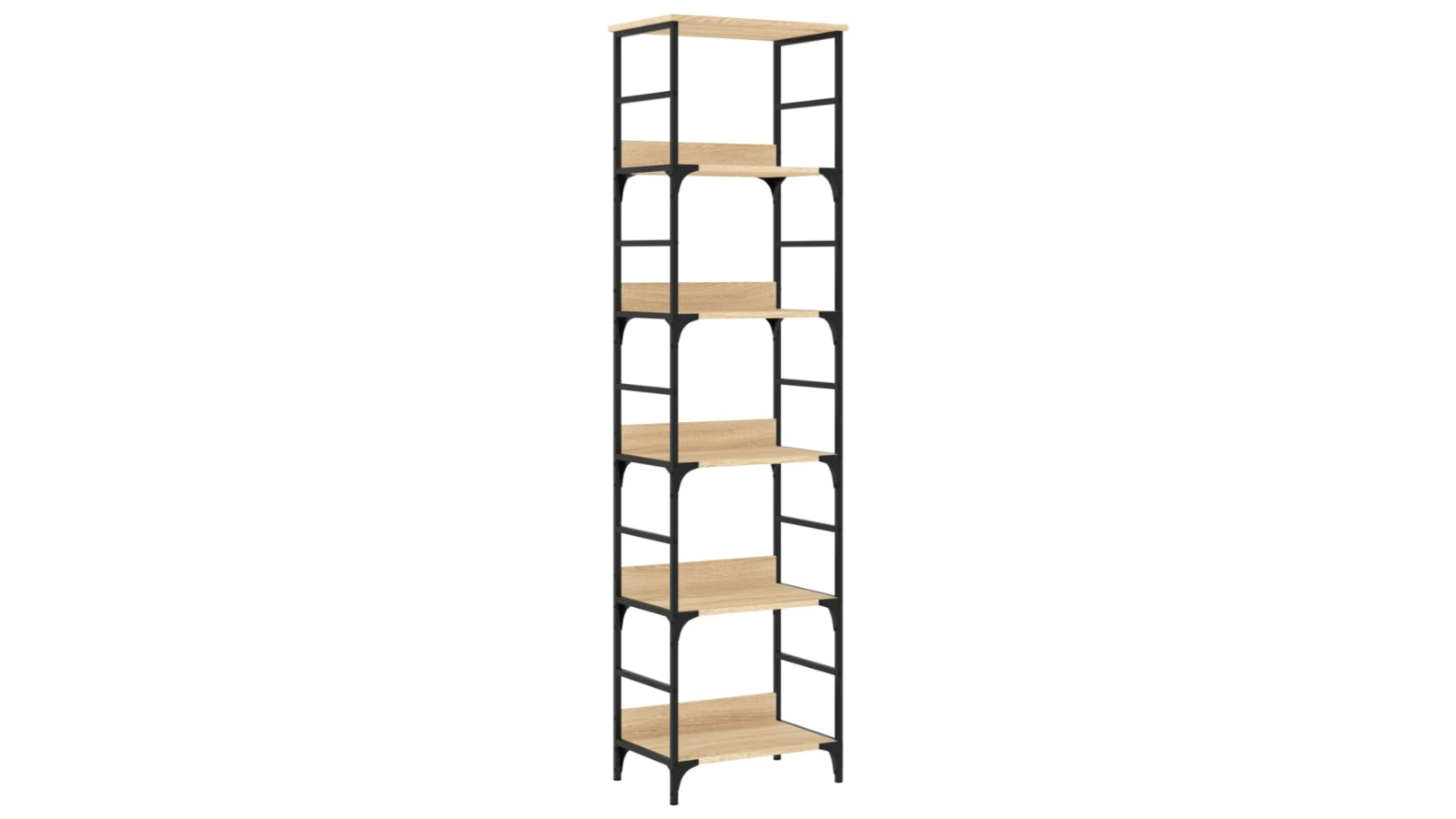 vidaXL Sonoma Oak Engineered Wood Bookshelf - 50 x 33 x 188.5cm 