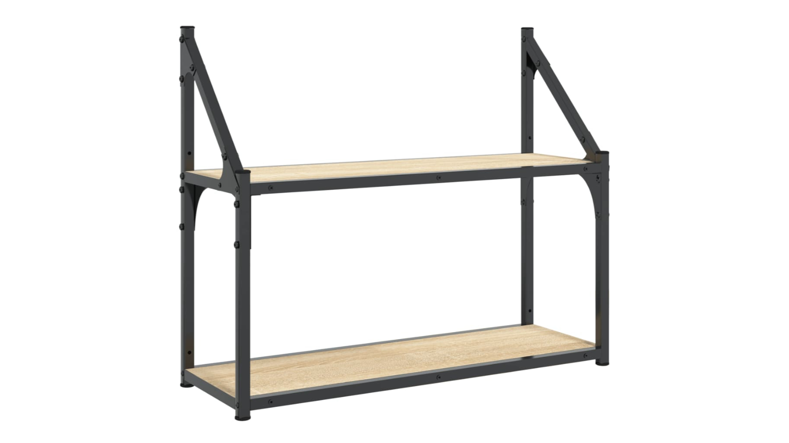 vidaXL 2-Tier Sonoma Oak Engineered Wood 60 x 21 x 51cm Wall Shelf