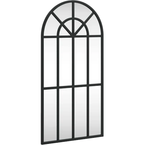 vidaXL Black Arch Iron 30 x 60cm Wall Mirror