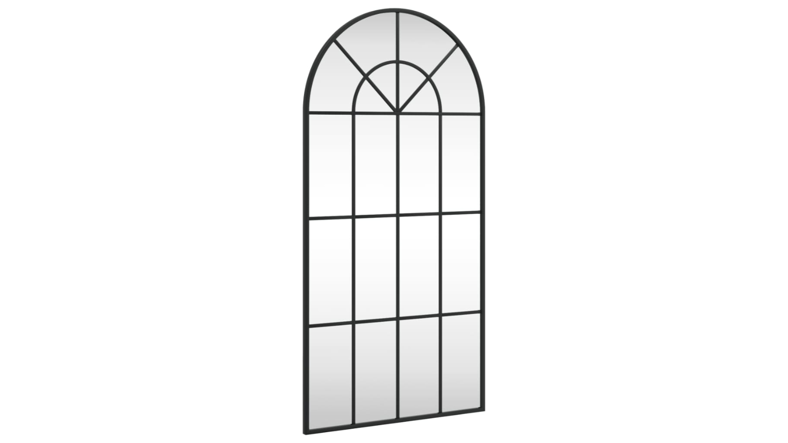 vidaXL Black Arch Iron 50 x 100cm Wall Mirror