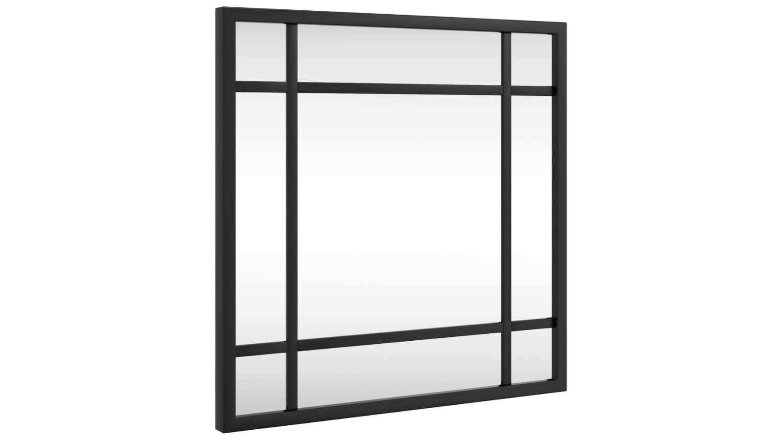 vidaXL Black Square Iron 30 x 30cm Wall Mirror