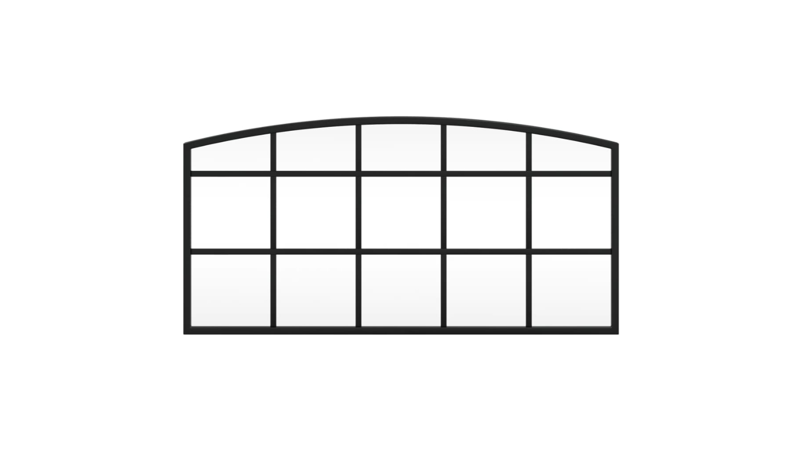 vidaXL Black Arch Iron 60 x 30cm Wall Mirror