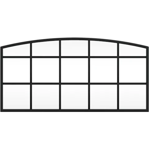 vidaXL Black Arch Iron 60 x 30cm Wall Mirror