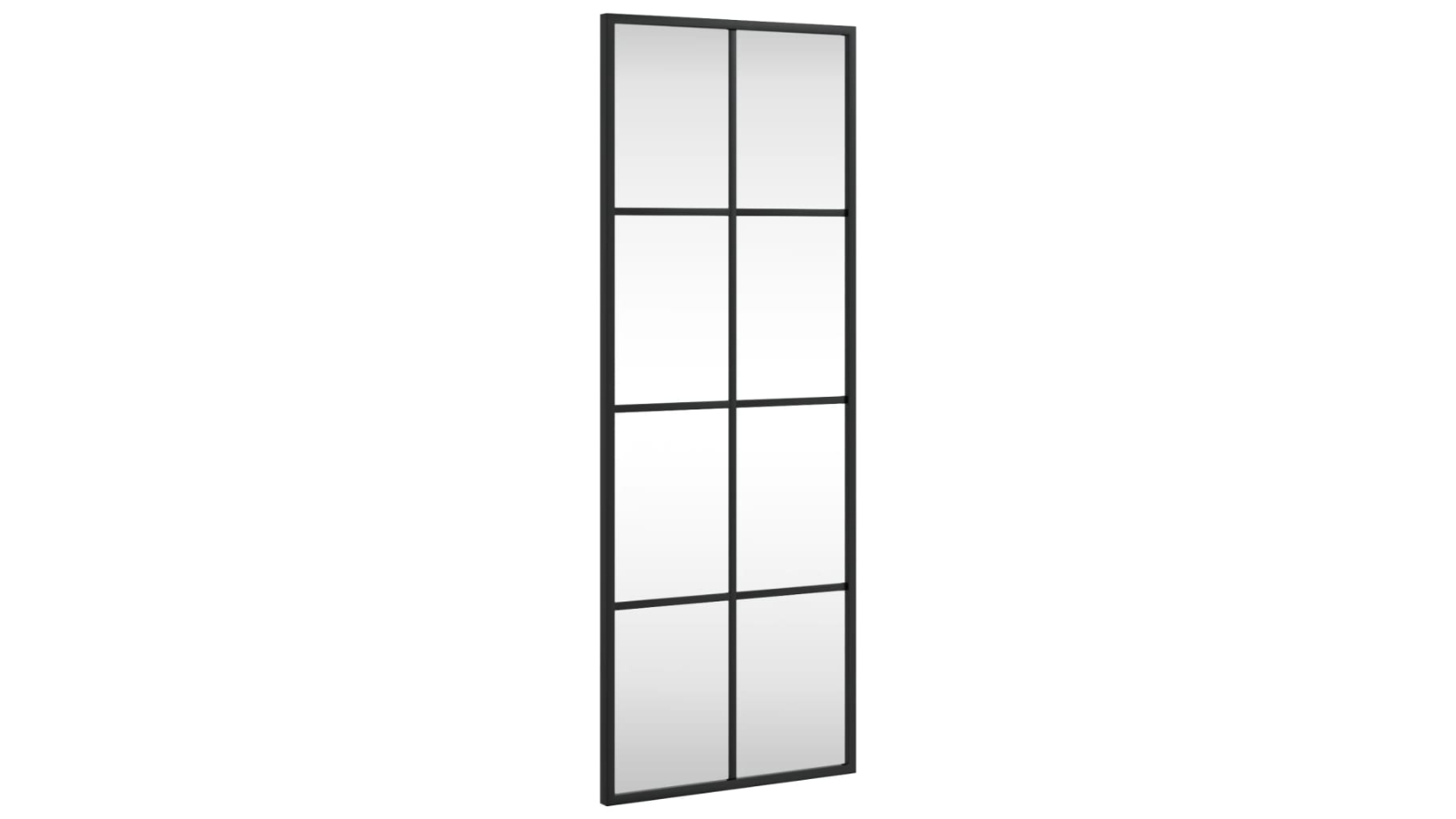 vidaXL Black Rectangle Iron 30 x 80cm Wall Mirror