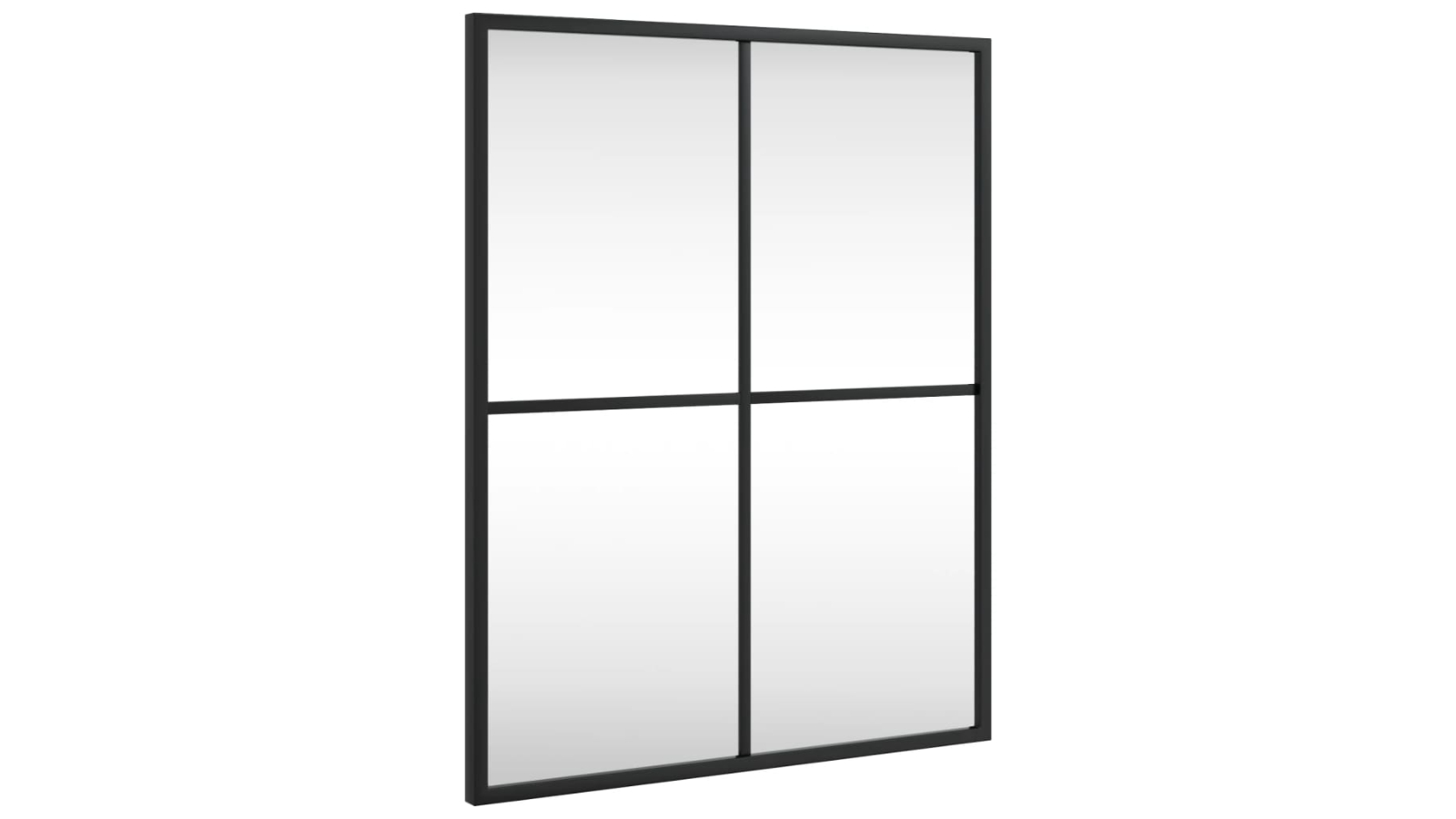 vidaXL Black Rectangle Iron 40 x 50cm Wall Mirror 