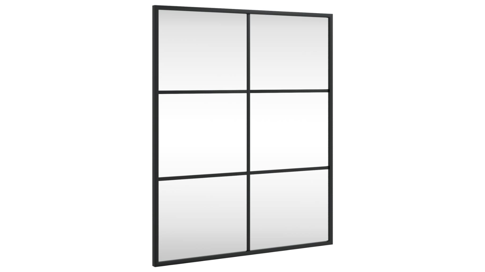 vidaXL Rectangle Iron Black 50 x 60cm Wall Mirror