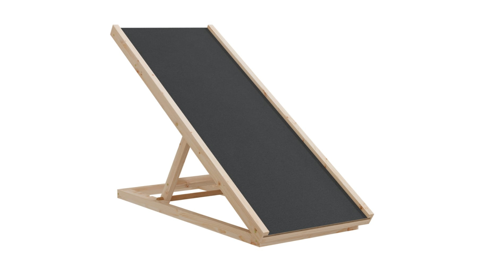 vidaXL Solid Wood Fir Grey Dog Ramp - 100 x 40cm
