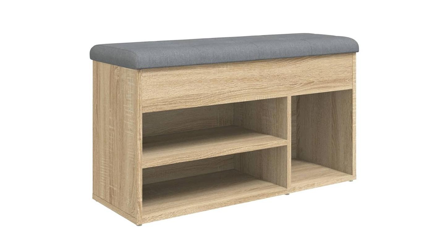vidaXL Engineered Wood 82 x 32 x 45.5cm Shoe Bench - Sonoma Oak