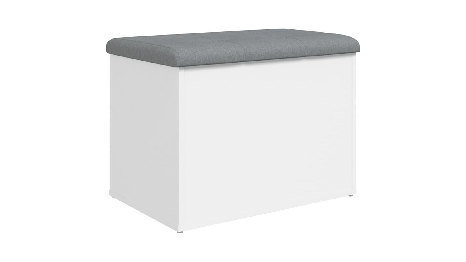 vidaXL White Engineered Wood Storage Bench - 62 x 42 x 45cm