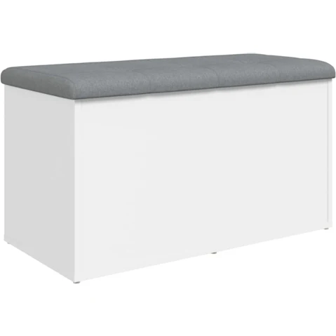 vidaXL White Engineered Wood 82 x 42 x 45cm Storage Bench