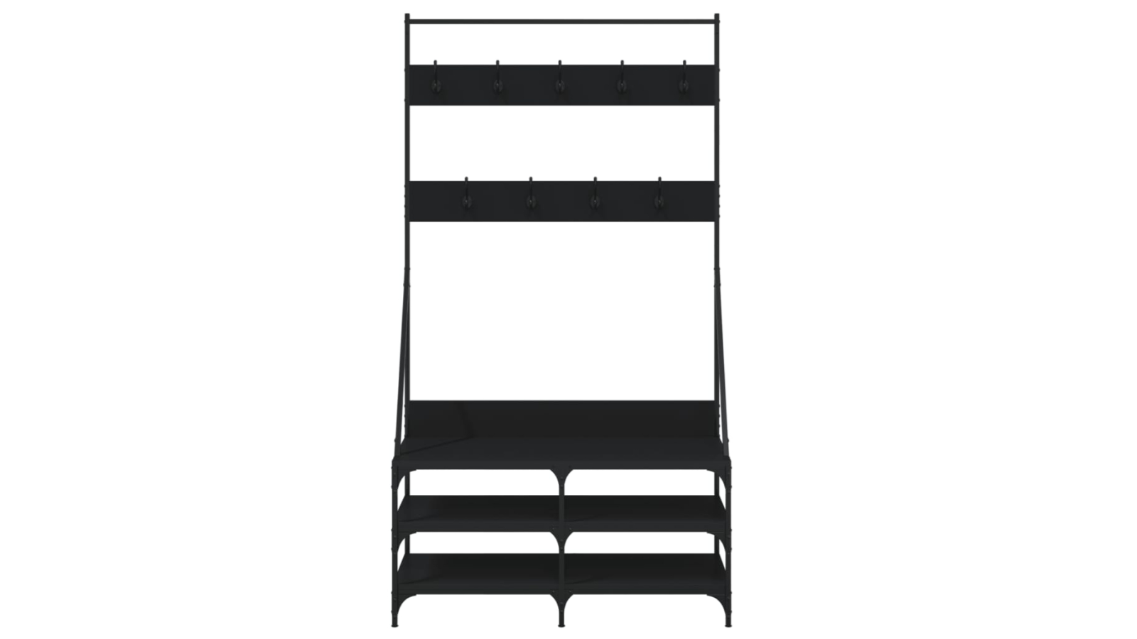 vidaXL Engineered Wood Clothes Rack with Shoe Storage - 100 x 40 x 184cm