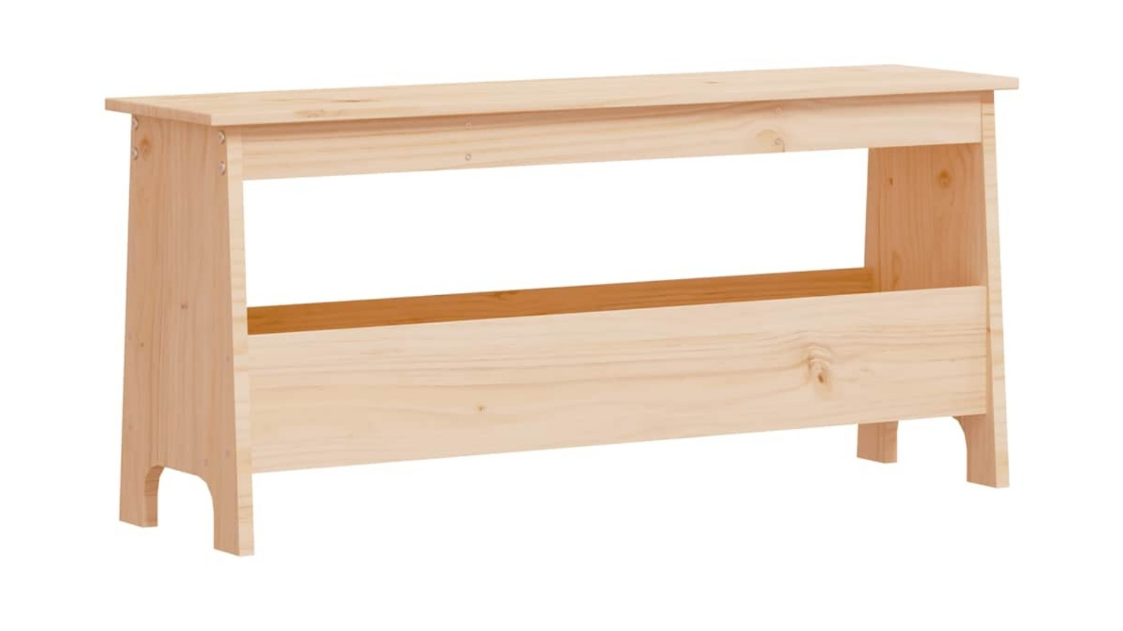vidaXL 100 x 28 x 45cm Solid Pinewood Hall Bench