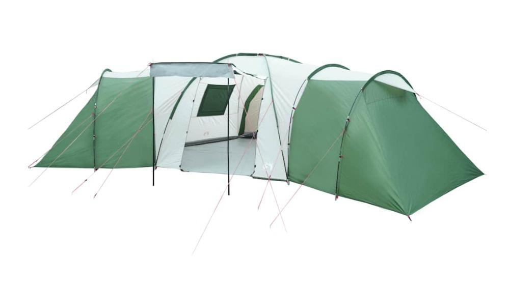 vidaXL 12 Person Green Waterproof Family Dome Tent