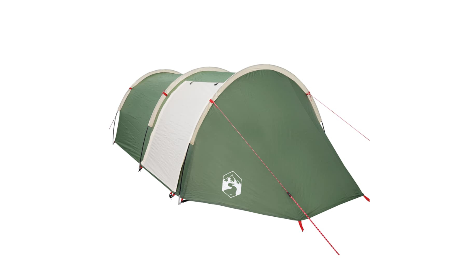 vidaXL 4-Person Green Waterproof Tunnel Camping Tent - 405 x 170 x 106cm