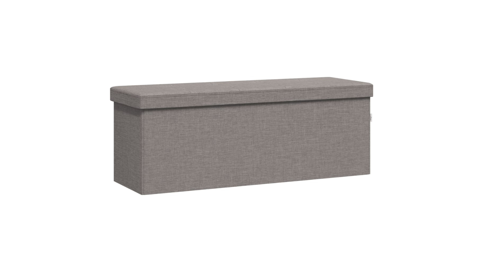 vidaXL Light Grey Foldable Faux Linen Storage Bench
