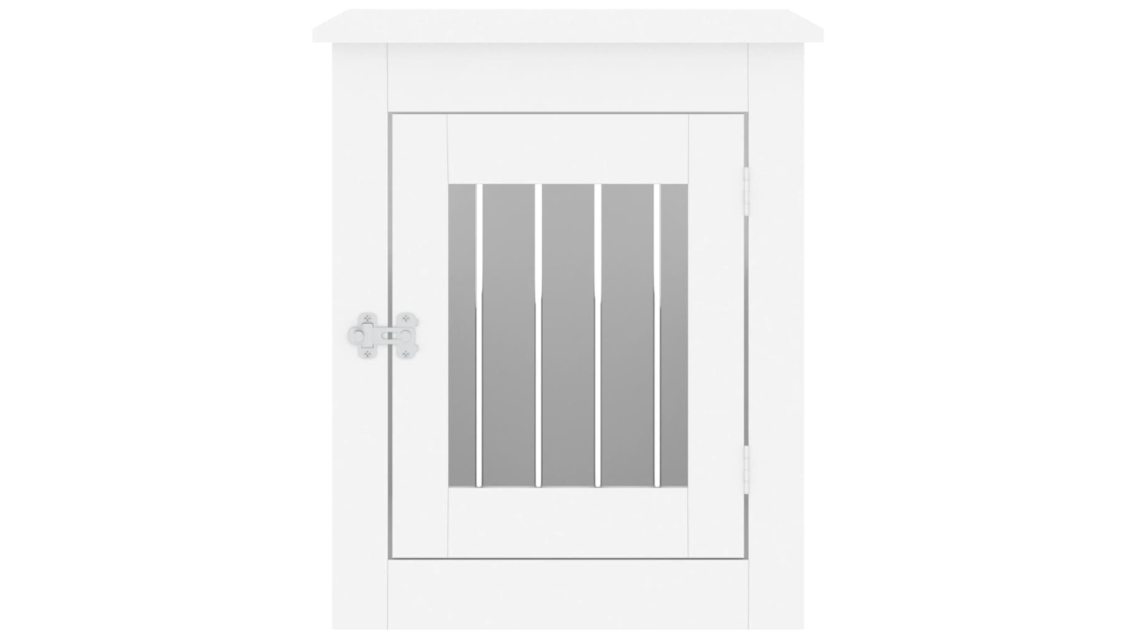 vidaXL White Engineered Wood Dog Crate Furniture - 55 x 75 x 65cm