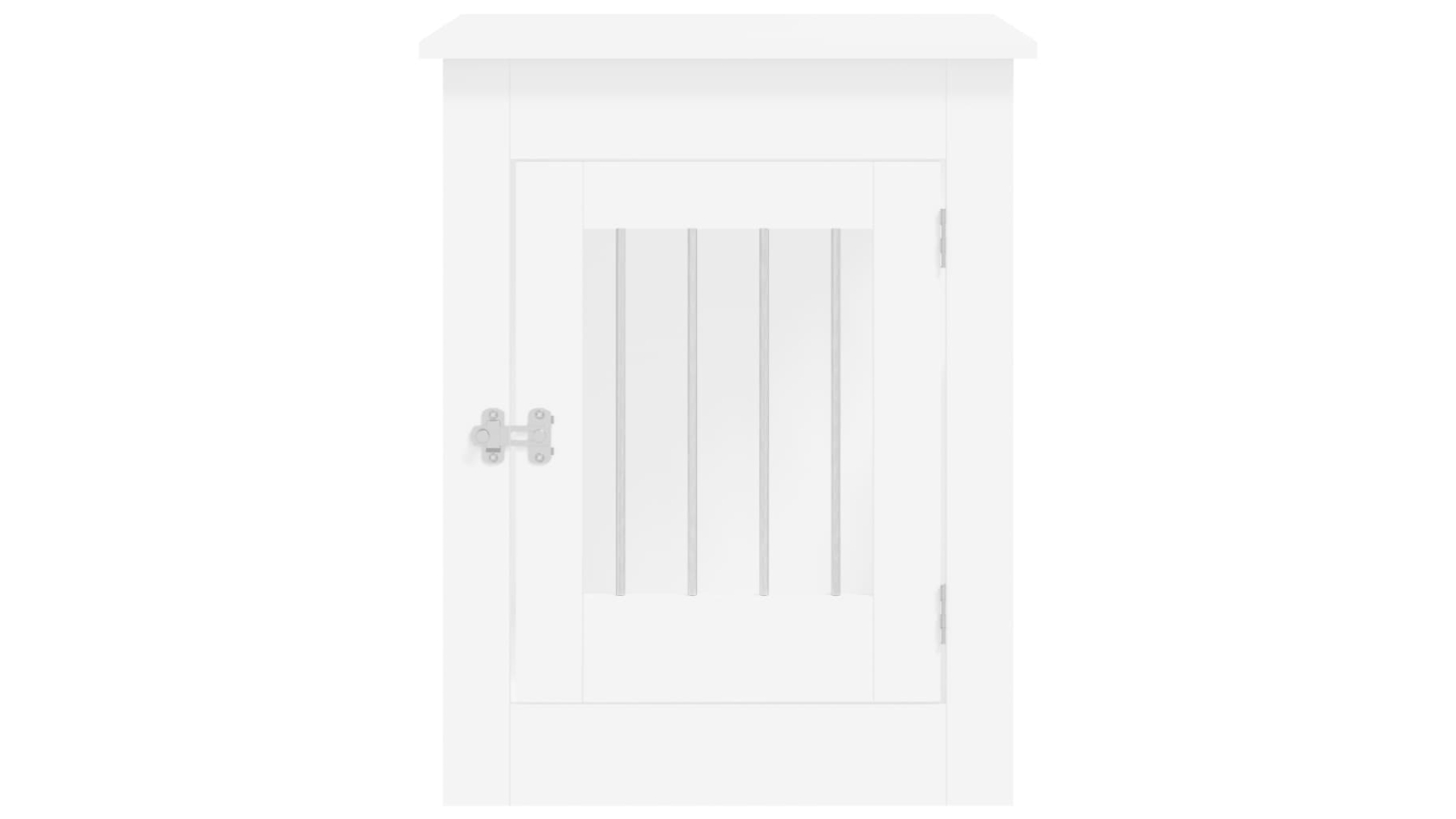 vidaXL White Engineered Wood Dog Crate Furniture - 55 x 80 x 68cm