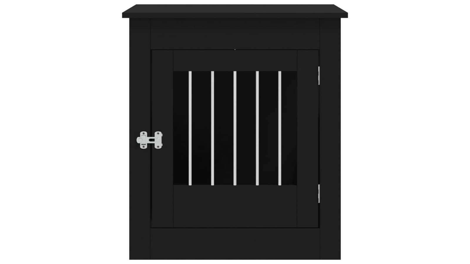 vidaXL Black Engineered Wood Dog Crate Furniture - 64.5 x 80 x 71cm