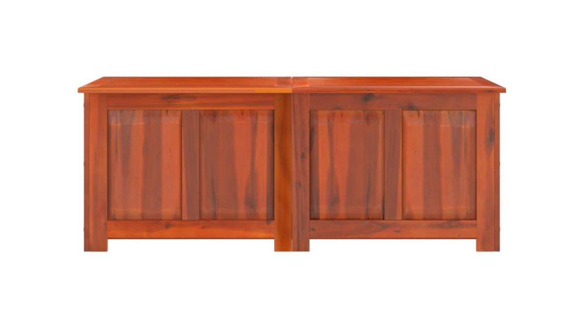 vidaXL Solid Wood Acacia Brown Storage Chest with Lid - 150 x 55 x 57cm
