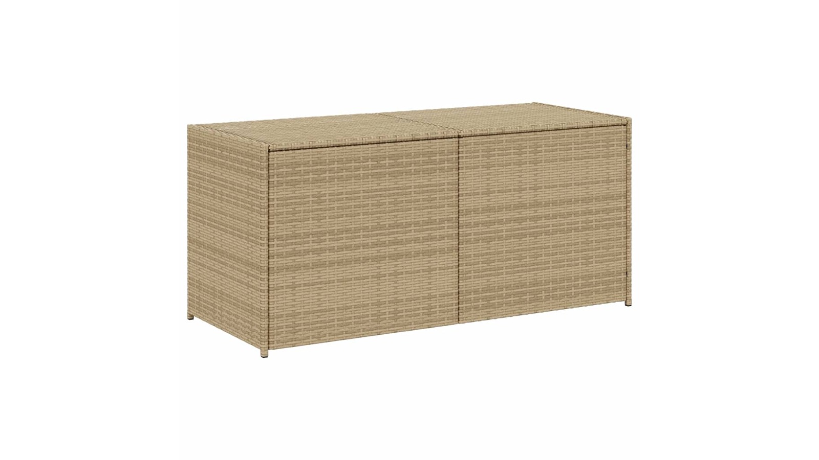 vidaXL Mix Beige Poly Rattan 283 Litre Garden Storage Box