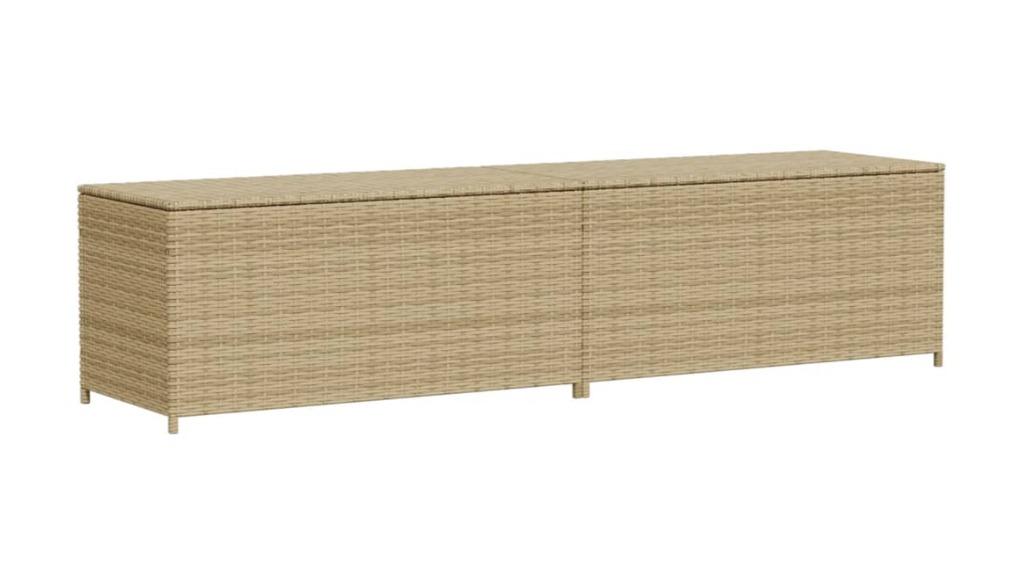 vidaXL Mix Beige Poly Rattan 469 Litre Garden Storage Box