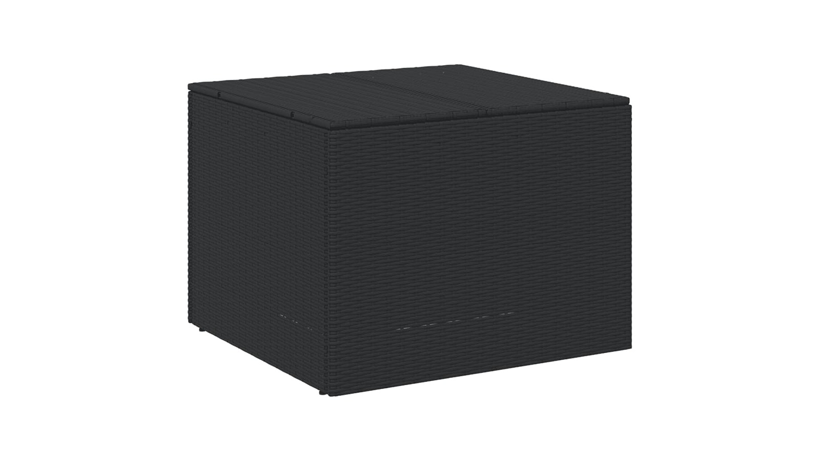 vidaXL Black Poly Rattan 291 Litre Garden Storage Box