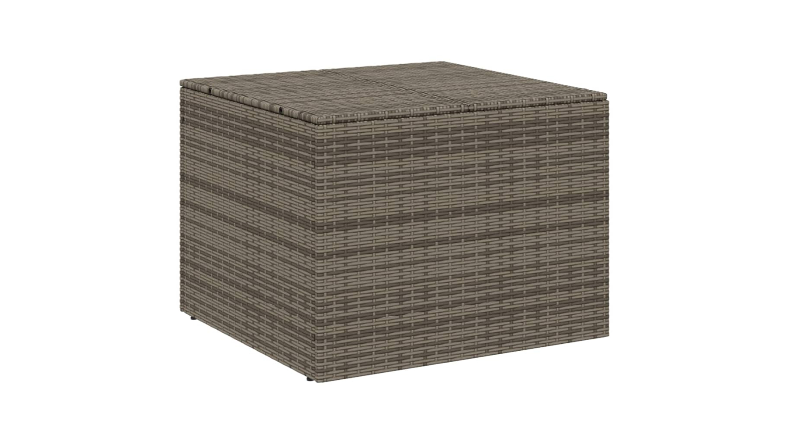 vidaXL Grey Poly Rattan 291 Litre Garden Storage Box