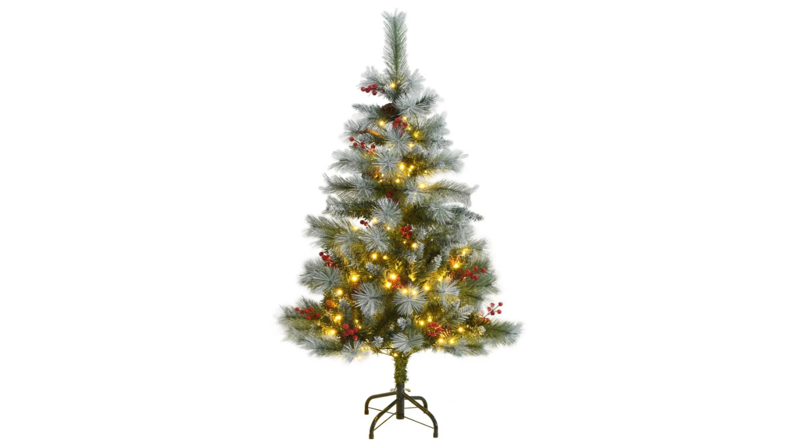 vidaXL 150 LED Artificial Hinged Christmas Tree - 150 cm