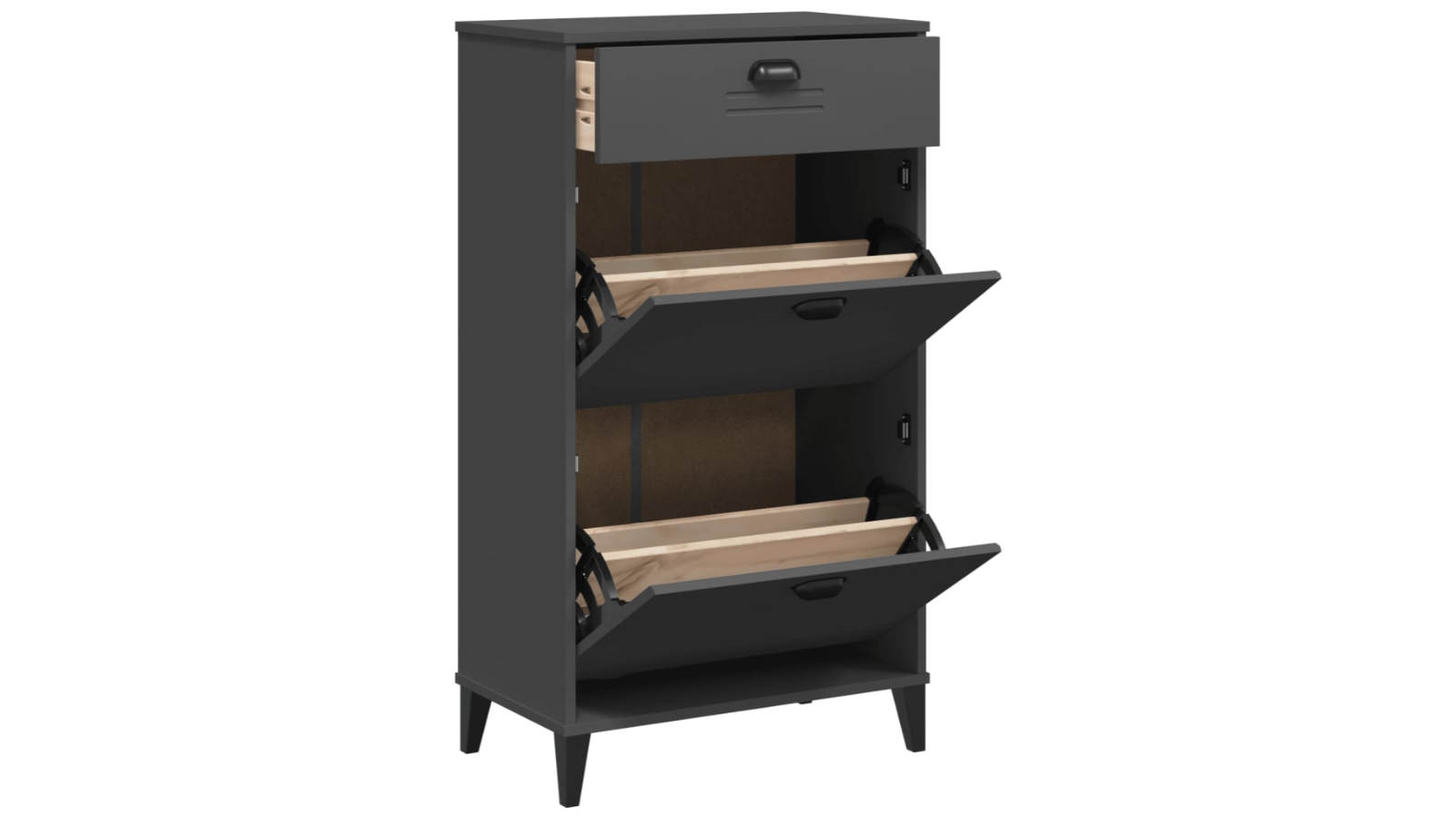 vidaXL Engineered Wood Viken Shoe Cabinet - Anthracite Grey