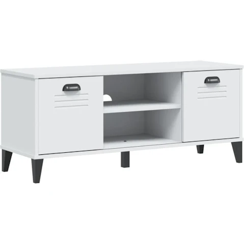 vidaXL Solid Pine Wood 106 x 35 x 45cm Viken Shoe Bench - White