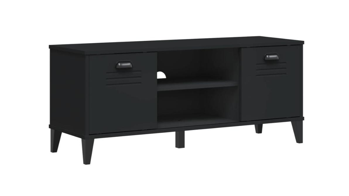 vidaXL Engineered Wood 106 x 35 x 45cm Viken Shoe Bench - Black