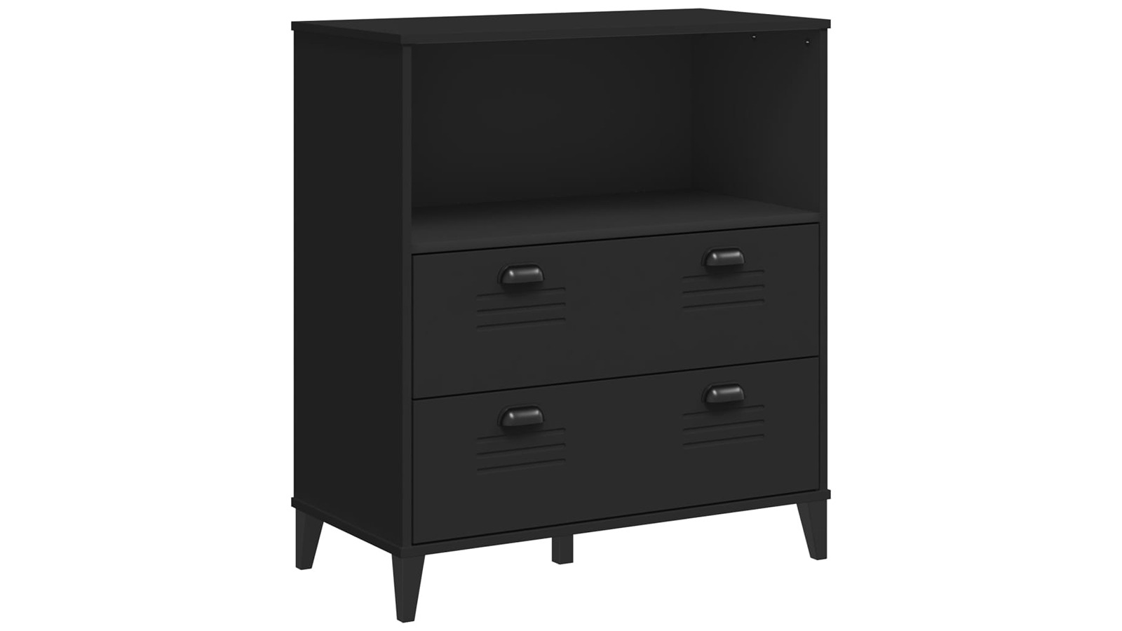 vidaXL Black Engineered Wood 80 x 40 x 90cm Viken Bookcase