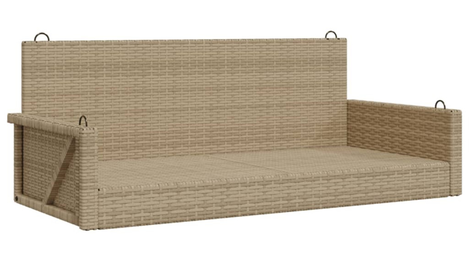 vidaXL Poly Rattan 119 x 56 x 48cm Swing Bench - Beige