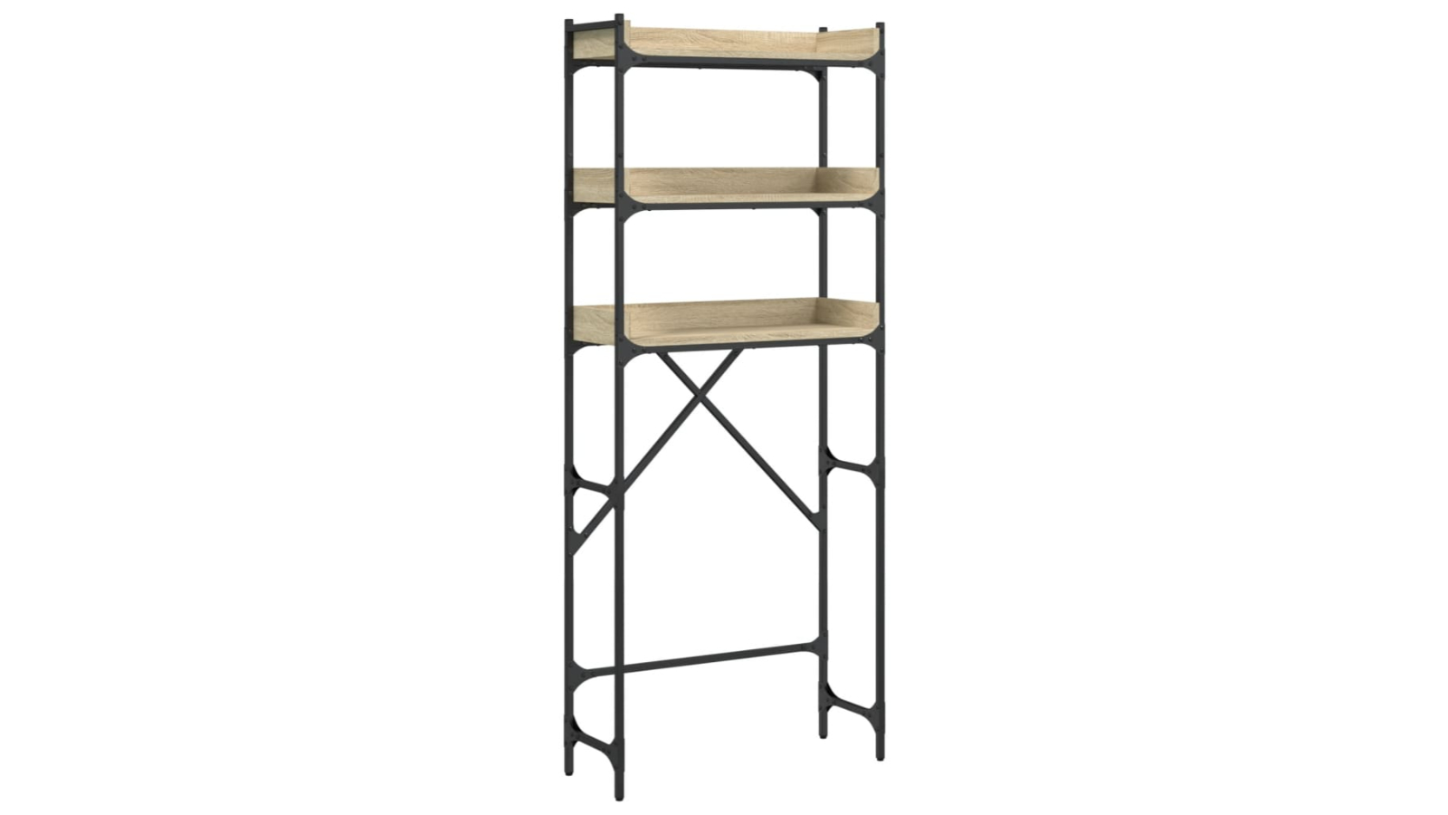 vidaXL Engineered Wood Sonoma Oak Washing Machine Shelf - 67 x 25 x 163cm